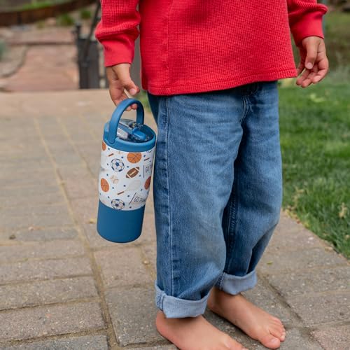 HydroJug Sport 14 oz Insulated Kids Water Bottle with Straw, All-Stars - color: All-Stars, size: 14oz