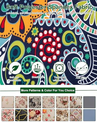 CRFATOP 2 Piece Stretch Wingback Chair Cover Printed Wing Chair Slipcovers Spandex Fabric Wingback Armchair Covers with Elastic Bottom for Living Room Bedroom Wingback Chair,C15 - color: Color C15