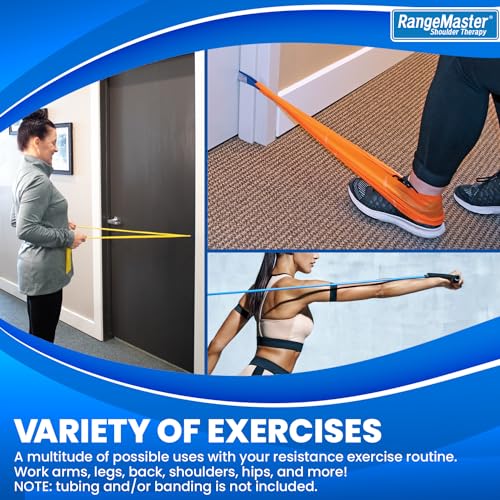 RangeMaster Thera-Loop Banding & Tubing Door Anchors │ Non-Slip │ Complements Exercise Bands or Tubes │ Great for Exercising and Strengthening Activities | Multi-Purposes Door Anchors | 50 pack - color: Blue, size: Pack of 50