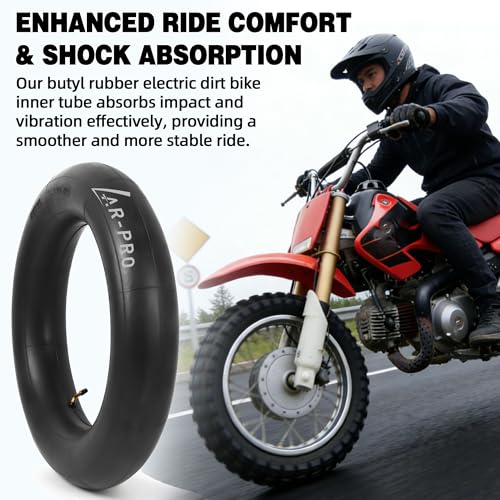 AR-PRO (2-Pack) 3.50-10 Inner Tube with TR87 Angled Valve Stem, Replacement Heavy-Duty Inner Tube for Dirt Bike Scooter Moped ATV, Made from Durable Butyl Rubber - size: 3.50-10",TR-87 Valve