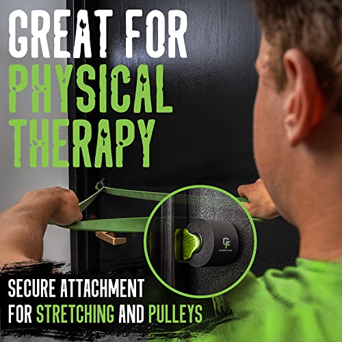 Gradient Fitness Door Anchor for Resistance Bands | Heavy Duty Resistance Band Door Anchors for Stretching Straps, Physical Therapy Exercises & Closed Loop Bands. Door Anchor for Home Gym Workout - color: Green