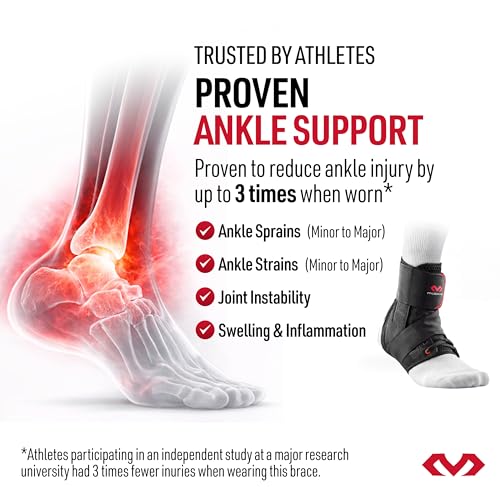 McDavid Ankle Brace Ultralight for Sprained Ankle, Figure 8 Ankle Braces, Lace up Ankle Brace, Ankle Braces for Men and Women, Ankle Support Brace and Stabilizer - color: Black, size: X-Large