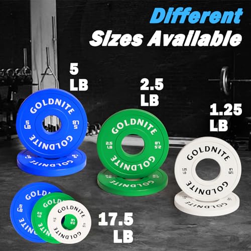 Change Plates Set 1.25LB 2.5LB 5LB Set Fractional Weight Plate Olympic Bumper Plates for Cross Training Steel Insert Strength Training Weight Plates - color: 1.25LBx2