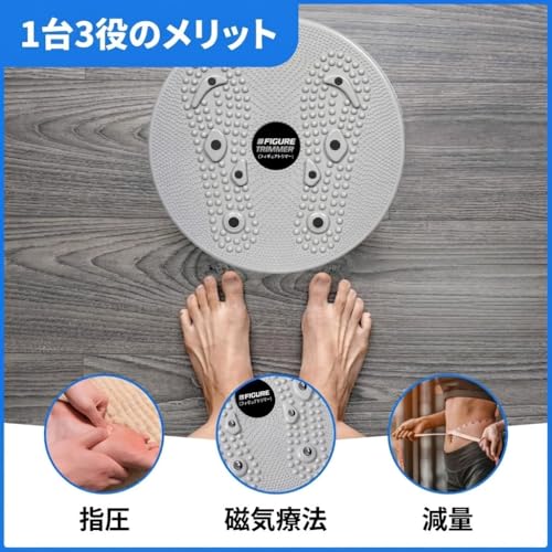 Figure Trimmer Ab Twister Board for Exercise Waist Twisting Disc Acupressure Nodes - color: Blue