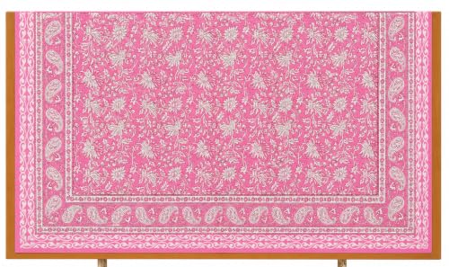 100% Cotton Hand Block Print Pareo Sarong Swimsuit Wrap Skirt Cover Up Long Women’s Apparel Fabric Beach Bikni (73" x 44") - color: Pink 2