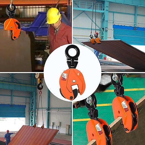 YATOINTO Plate Lifting Clamps, 2200lbs Plate Clamp, 1T Vertical Lifting Clamps, Jaw Opening up to 0.6 inch Welding clamps, for Lifting and Building