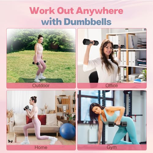 kisnbld Adjustable Dumbbell Set, 2-in-1 Dumbbells & Kettlebell,Hand Weights | 2.2-5.5lb Each Free Weights for Women Beginners with Fast Adjustment,Weights Set for Home Gym & Outdoor Exercise Training - color: Black