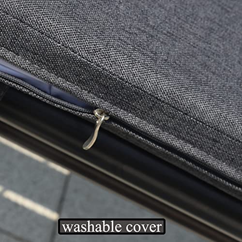 60x14 Inch Bay Window Seat Cushions Indoor Furniture Non Slip Washable Kitchen Dining Bench Cushion with Zipper, Dark Grey - color: Dark Grey, size: 60x14 Inch