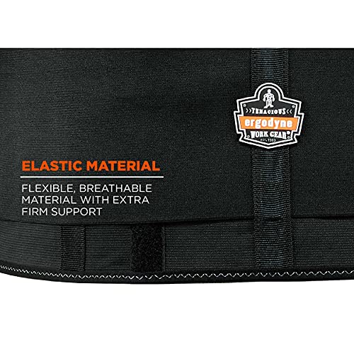 Ergodyne ProFlex 1650 Back Support Belt, 7.5" Elastic, Adjustable, Removeable Straps (Pack of 2) - size: X-Small (Pack of 2)