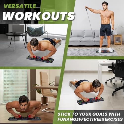 Push Up Board, with Counter & Timer, 41-in-1 Portable Push Up Bar | 41-in-1 Push Up Board, Automatic Counter & Timer, Foam Handles, Portable Home Workout Equipment for Upper Body Training