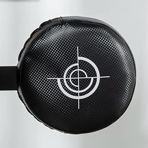 Soozier Free Standing Boxing Bag with Stand, Punching Speed Bag Reaction Bar Challenge with Suction Cups, 64-81in Adjustable Height for Teenagers and Adults - color: Black
