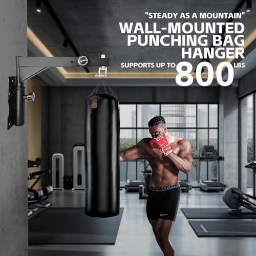 Heavy Duty Punching Bag Hanger, Wall Mounted Punching Bag Hanger, Adjustable Length and Height Heavy-Duty Punching Bag Bracket, Suitable for Home Gym - style: Length and Height Adjustable