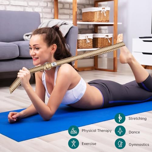 Yoga Exercise Adjustable Straps 8FT with Durable D-Ring for Pilates & Gym Workouts | Hold Poses, Stretch, Improve Flexibility & Maintain Balance - color: Mixed color D