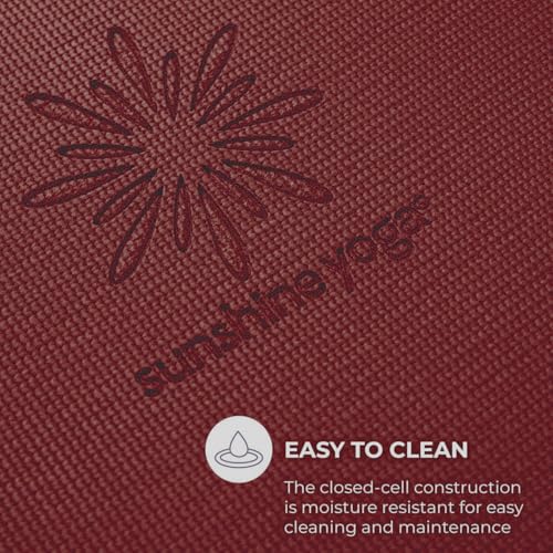 Voyage 5mm Studio Yoga Mats, 10 Pack, 72x24in - color: Burgundy