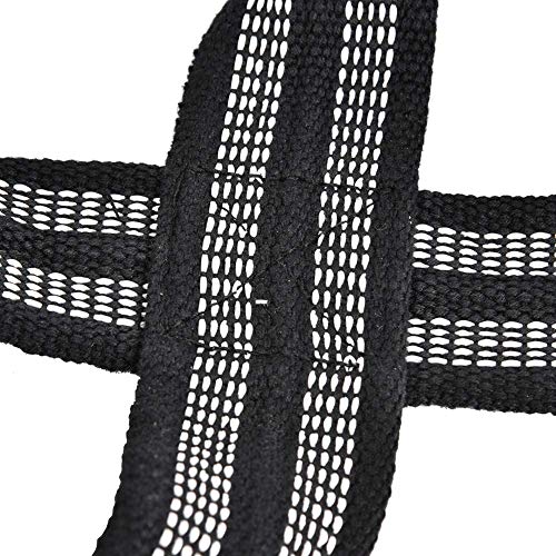 Figure 8 Lifting Straps for Deadlift,Weightlifting,Strongman,& Cross Training Strong Weightlifting Wrist Wraps - color: Black, size: Medium