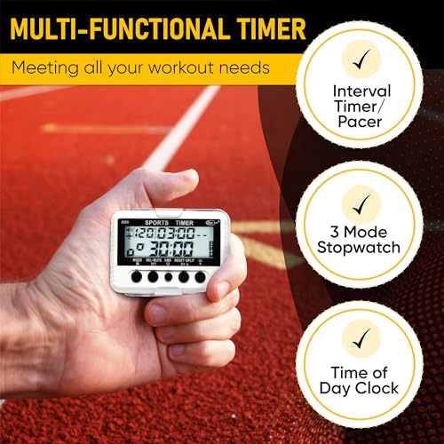 T-5050 Sports Interval Timer with Pacer, Stopwatch, and Clock
