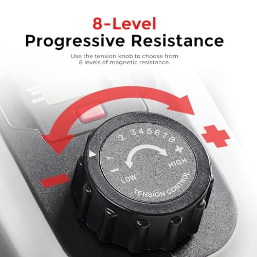 Sunny Health & Fitness Under Desk Pedal Elliptical Machine Leg Exerciser | Joint-Friendly, Quiet Operation, Adjustable Resistance, Compact, Compact, Digital Monitor, SunnyFit App - color: White