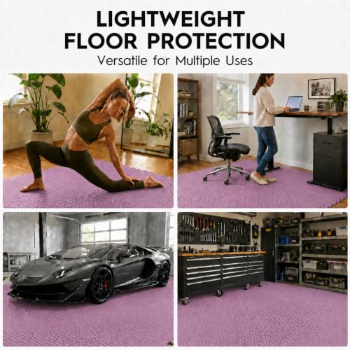 18pcs Puzzle Exercise Mat, 12.6"x12.6"x0.4", 18sqft EVA Interlocking Foam Floor Tiles, Protective, Water-Resistant Flooring for Home Gym & Workout Equipment - color: Pink