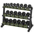 HANDBODE Rubber Coated Hex Dumbbell Set with Rack, 300-840 lb | Fixed Weights Sets with Heavy Duty Storage Stand, Multiple Weight Options Home Gym Equipment for Strength Training - style: 610 lb Set (5-65 lb) with Rack