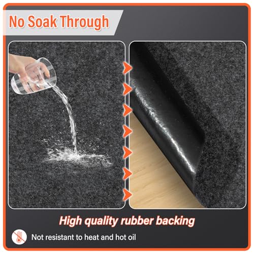 60 X 72 In Garage Floor Mat Under Car,Oil Spill Mat,Premium Maintenance mat | Waterproof Rubber Backing Layer Protects Garage Floor Surface - size: GFM-60x72IN