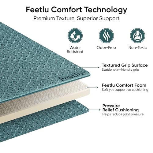 Yoga Knee Pad Cushion Exercise Knee Pad Folding, 1/2" Thick 24"x12" Eliminate Pain During Yoga or Exercise Workout– Extra Thick Padding& Support for Yoga Pilates, Fitness Exercise - color: Green
