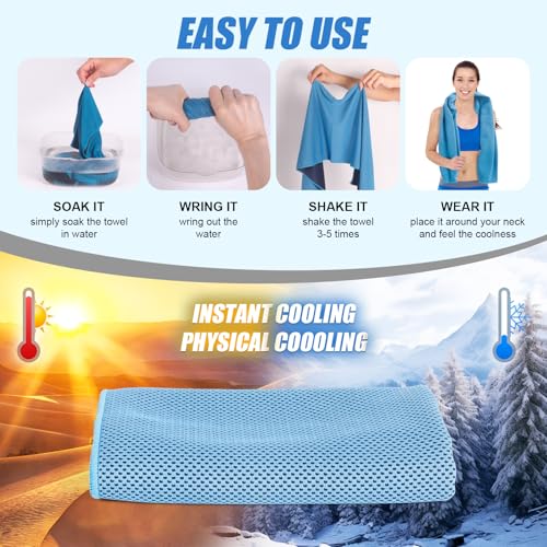 8 Pack Cooling Towels for Neck and Face, Hot Weather Neck Wrap Coolers (Y-8PACK) - color: Y-8pack