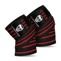 Gymreapers Knee Wraps for Squats and Powerlifting 72 Inch Compression Wraps with Strap for Men & Women Weightlifting Support - color: Red