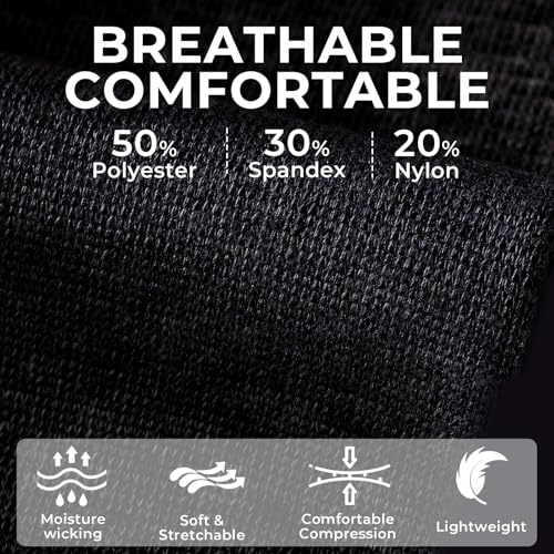 NEOTech Care Ankle Support Sleeve (1 Unit) - Open Heel, Light, Elastic & Breathable Knitted Fabric - Medium Compression - For Men, Women, Kids - Right or Left Foot - Black Color (Size M) - color: Black, size: Medium (Pack of 1)