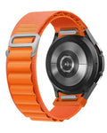 One Click Alpine Loop Bands Compatible with Samsung Galaxy Watch 7 Band/Galaxy Watch 6 4 5 FE Band 40mm 44mm/Watch 6 4 Classic 47mm 43mm 42mm 46mm/5 Pro 45mm, 20mm No Gap Nylon Sport Strap for Men - color: 1#Orange