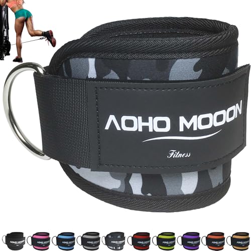 AOHO MOOON Ankle Strap (1 Pieces) for Cable Machine Women - Gym Workout Leg Strap, Premium Padding Ankle Cuffs, Glute Kickback Exercises Equipment, Pulley Attachment, One Size Fit All - color: Came