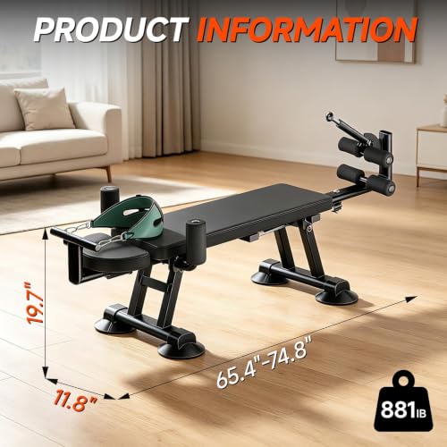 Fitness Full Body Traction Table, Massage Cervical Traction Bench & Lumbar Traction Bed, Home Stretch Decompression Machine for Tension Relief, Lumbar Stretching