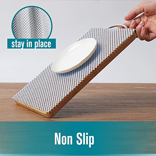 Drawer Shelf and Cabinet Liner, Thick Strong Grip, Non-Adhesive Liners Protect Kitchen Cabinets and Cupboard, Bathroom Drawers, Easy Install, Breathable Mat, 20 Inches x 20 Feet, Black - color: Black, size: 20"W x 240"L