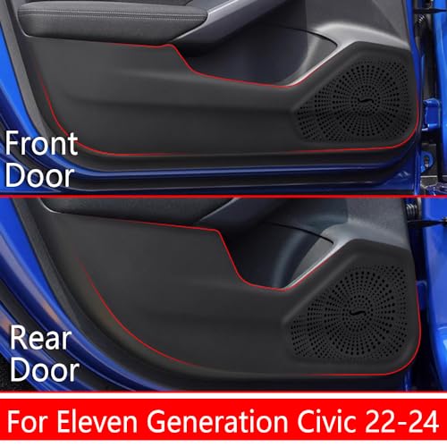 Car Door Anti Kick Pad for Honda Civic 2022 2023 2024 2025 2026 11th gen，Acura Integra 2023-2026 Accessories Protector Mat Dirty Collision Stickers Inner Decoration