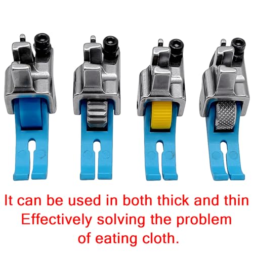 Narrow Roller Presser Foot for Industrial Single Needle Lockstitch Sewing Machine (Plastic Gear Wheel) - color: Plastic Gear Wheel
