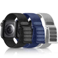 3 Pack Nylon Bands Compatible with Apple Watch Band 38mm 40mm 41mm 42mm 44mm 45mm 46m 49mm iWatch Series 10 9 8 7 6 5 4 3 2 1 Ultra SE, Adjustable Breathable Braided Sport Stretch Wristbands Women Men - color: 2-Black/Dark Blue/Rock Gray, size: 38mm/40mm/