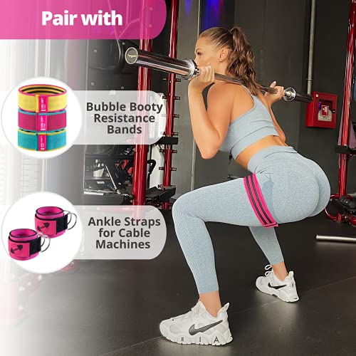 Blood Flow Restriction Bands for Women Glutes with 4-Week Booty Bands Exercise Guide, Bfr Booty Occlusion Bands for Women, Booty Bands Legs and Butt, Blood Restriction Workout Bands for Squats - style: Pink Stripes