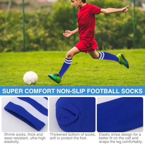 3 Pairs Soccer Shin Guards for Kids Youth+ 3 Pairs Long Soccer Socks Flexible Football Shin Pads Shin Protectors for 3-15 Years Old Boys Girls Children Teenagers for Football Games - size: M 3'11-5’4 Tall