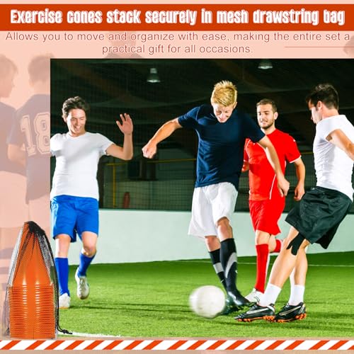Syhood 30 Pack 7 Inch Plastic Traffic Cones Sports Training Agility Marker Mini Cones for Soccer, Skating, Football, Basketball, Indoor and Outdoor Games Sports Practice Equipment - color: Orange