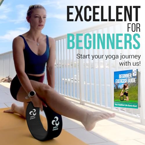 Extra Wide Yoga Wheel, Mini Yoga Wheel - Beginner Friendly Yoga Kit. More Comfortable, Stable and Safer Back Roller. Improve posture, better mobility. Ideal Home Exercise. Relieve Back Pain. - style: Wide