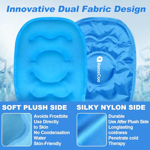 RelaxCoo Ice Pack for Knee Pain Relief, Reusable Gel Ice Wrap for Leg Injuries, Swelling, Knee Replacement Surgery, Cold Compress Therapy for Arthritis, Meniscus Tear and ACL Blue - style: 1 Pack