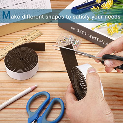 Shappy 2 Packs 120 x 1 x 0.12 Inch Felt Strips with Adhesive Backing Felt Tape Roll Non Slip Self Adhesive Cuttable Furniture Pads for Protecting Hardwood Floors, Chairs, Wall(Dark Brown) - size: 120 x 1 x 0.12 Inch
