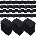 Lounsweer Wrist Sweatbands Bulk for Kids Adult Teams Sweat Bands Sports Wristband Athletic Neon Sweatbands for Football Basketball Tennis Running Gym Party Gifts - color: Black