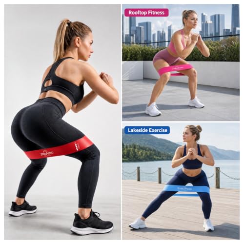5-Pack Workout Resistance Bands: Elastic for Strength, Stretching, Pilates & Yoga. Home Gym Equipment for Men/Women, Suits Physical Therapy, Leg/glute/arm Training—Practical, Multi-use. - color: blue