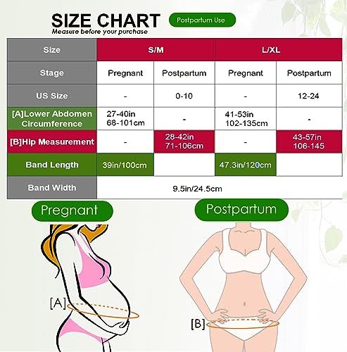 MAMODY Postpartum Belly Wrap Belly Band Abdominal Binder Post Surgery 9.5" | Abdomen Hernia Support Belt for Men and Women, Waist Belt for Stomach Support Back Pain Relief - size: Large-X-Large