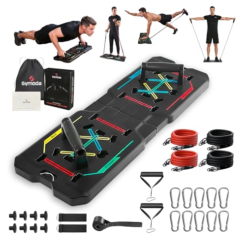 Push Up Board – Portable 14-in-1 Home Workout System for Chest, Arms, Back & Core – Color-Coded, Anti-Slip, Foldable Board for Men & Women