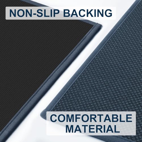 LEKEEPGO Door Mat 17"x29", Non Slip Door Mat Indoor Entrance, Rubber Backing Indoor Doormat Washable Absorbent Low-Profile Doormat Front Entryway Entry Resist Dirt Inside Door Mats, Cyan Blue - color: Cyan Blue, size: 1'5" X 2'5" (Rectangular)