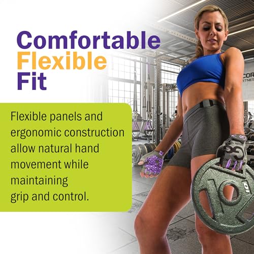 GoFit GoFit GF-WGTC-PPL Women's Pro Trainer Gloves