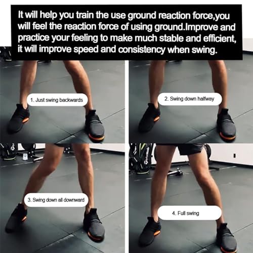 Golf Physical Strength pad Force Plate | Rubber Force Pedal Exerciser Step Pad for Golf Swing - Golf Accessories for Improved Golf Game, Golf Teaching & Training Aid for Club Practice Equipment