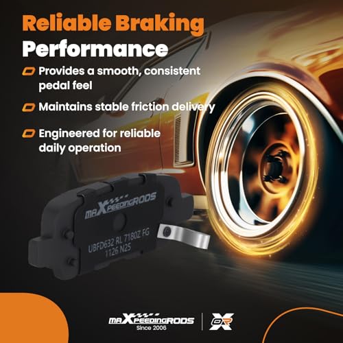 maXpeedingrods D905 P-905 NAO Ceramic Rear Brake Pad for Infiniti EX3 2008-2012, EX37 FX37 2013, FX35 FX45 G25 G35 G37 M35 Q40, for Nissan 350Z 2004-2009, 370Z 2010-2019, for Nissan Altima 2002-2020 - size: D905&P-905