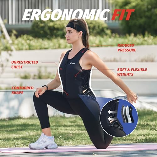 ZELUS Weighted Vest Woman, Adjustable Weighted Vest 1-10lb/ 1-15lb with Removable Z-Fit Soft Iron Weights, for Weight Loss Running Walking Rucking Strength Training, Reflective & Pocket Design - size: 10LB&M